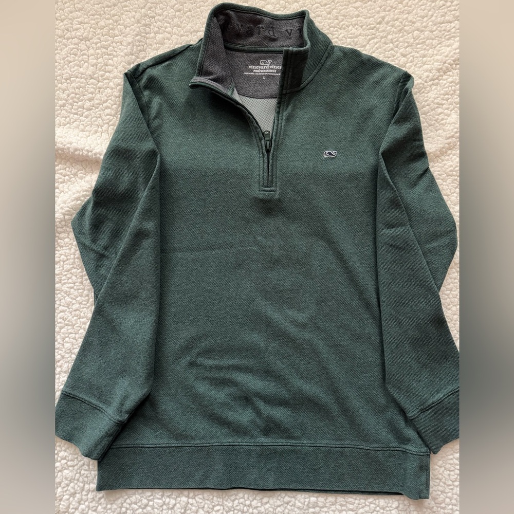 Vineyard Vines Forest Green Quarter-Zip